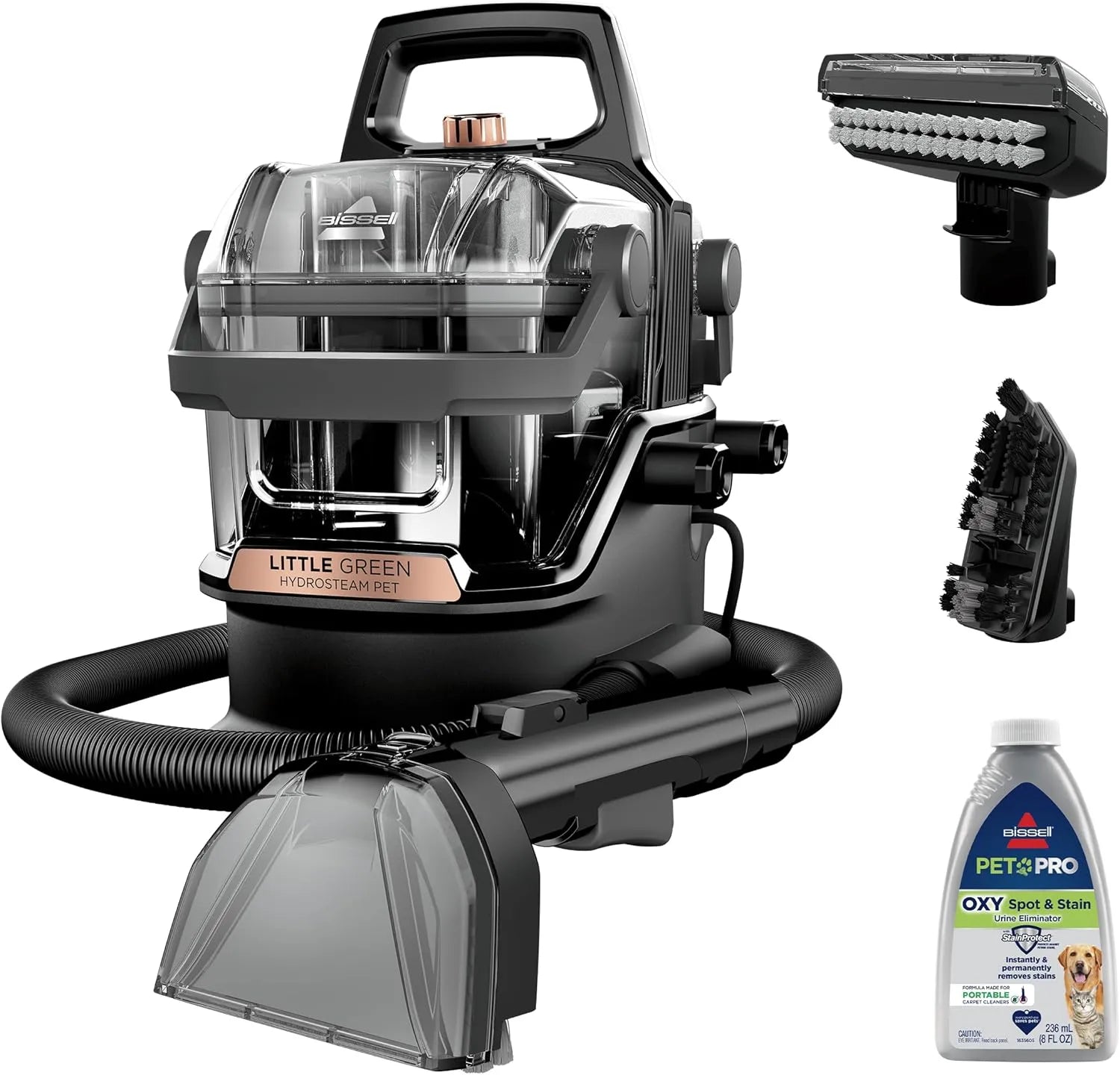 2026 Green HydroSteam Multi-Purpose Portable Carpet and Upholstery Cleaner, Car and Auto Detailer, 3618, Black and Copper Harbor