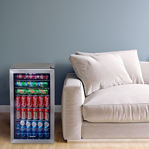 2026 NewAir Beverage Refrigerator Cooler | 126 Cans Free Standing with Right Hinge Glass Door