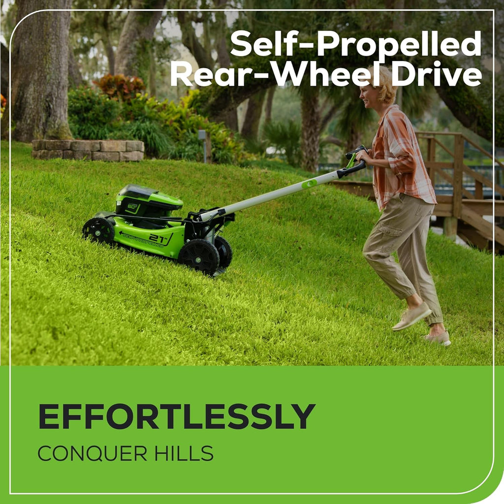 2026 60V 21” Cordless (Self-Propelled) Lawn Mower , 2 x 4.0Ah Batteries and Dual Port Rapid Charger
