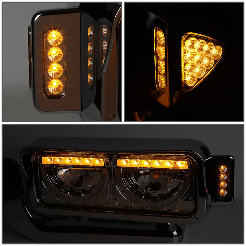LED DRL Halo Headlights 81-88 Peterbilt 359, 87-07 379, 08-21 389