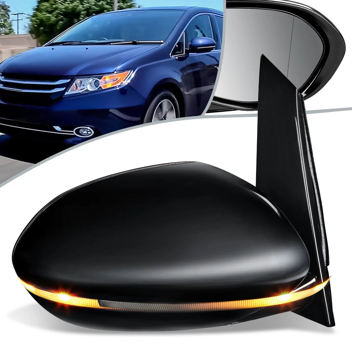 Powered Heated Side View Mirror (Right) 14-17 Honda Odyssey