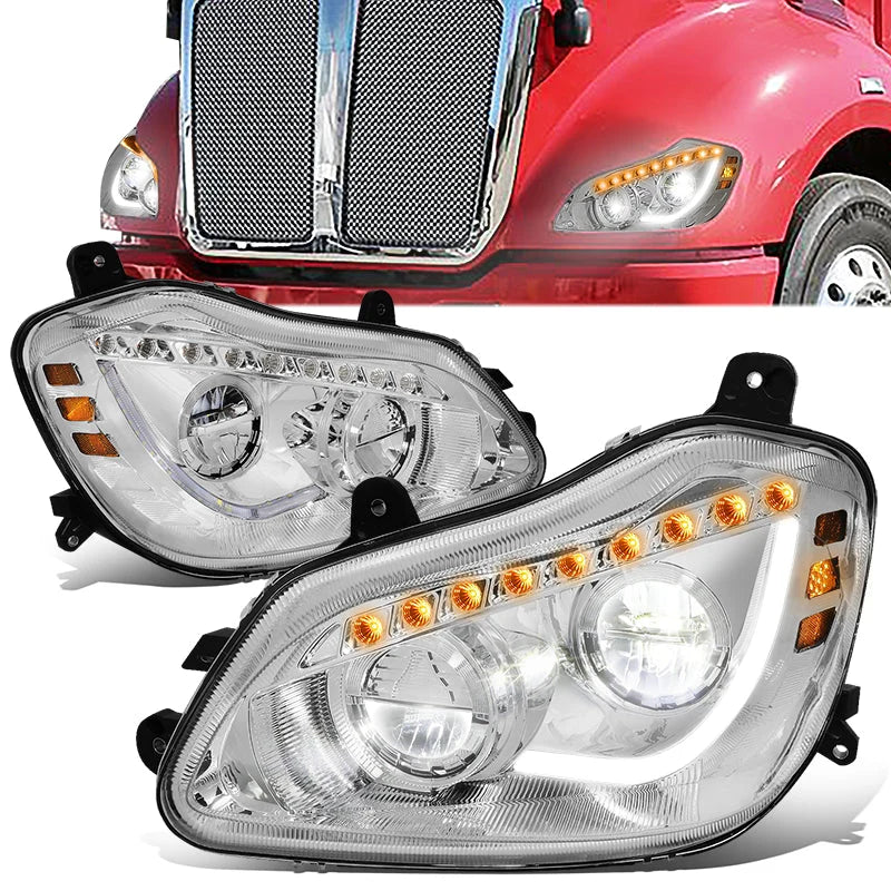 LED DRL Sequential Headlights 13-21 Kenworth T680