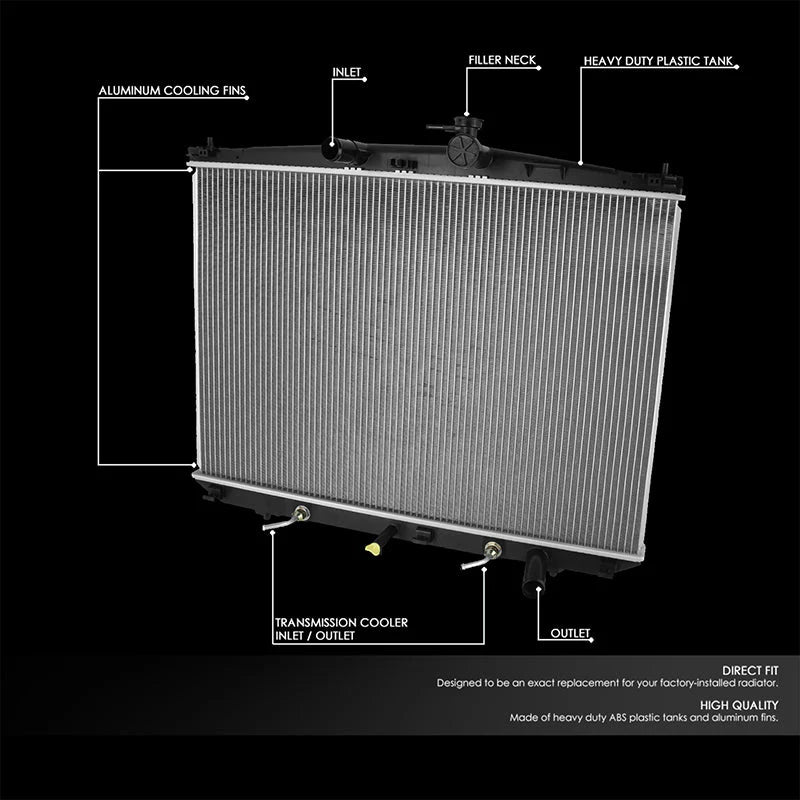 13450 Replacement Radiator 14-18 Toyota Highlander 2.7L 3.5L V6