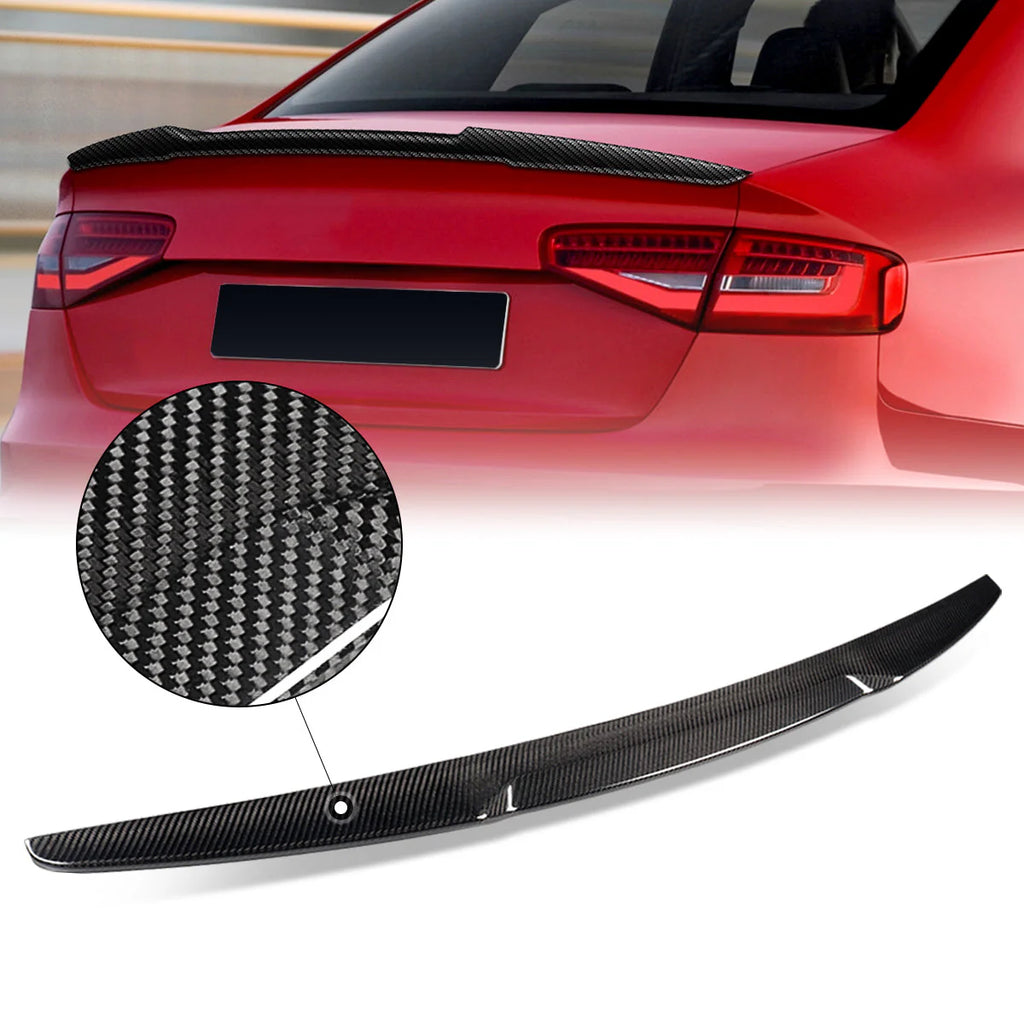 V-Style Carbon Fiber Rear Trunk Lid Spoiler 09-12 Audi A4 Quattro Sedan