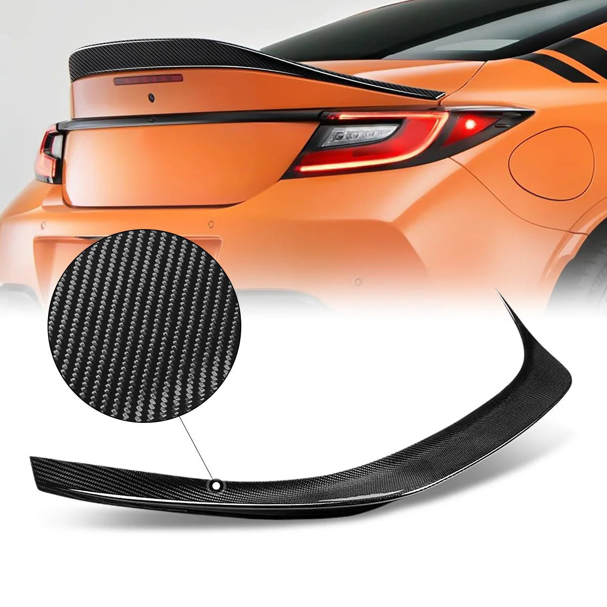 T-Style Carbon Fiber Rear Trunk Lid Spoiler 22-23 Subaru BRZ Toyota GR86