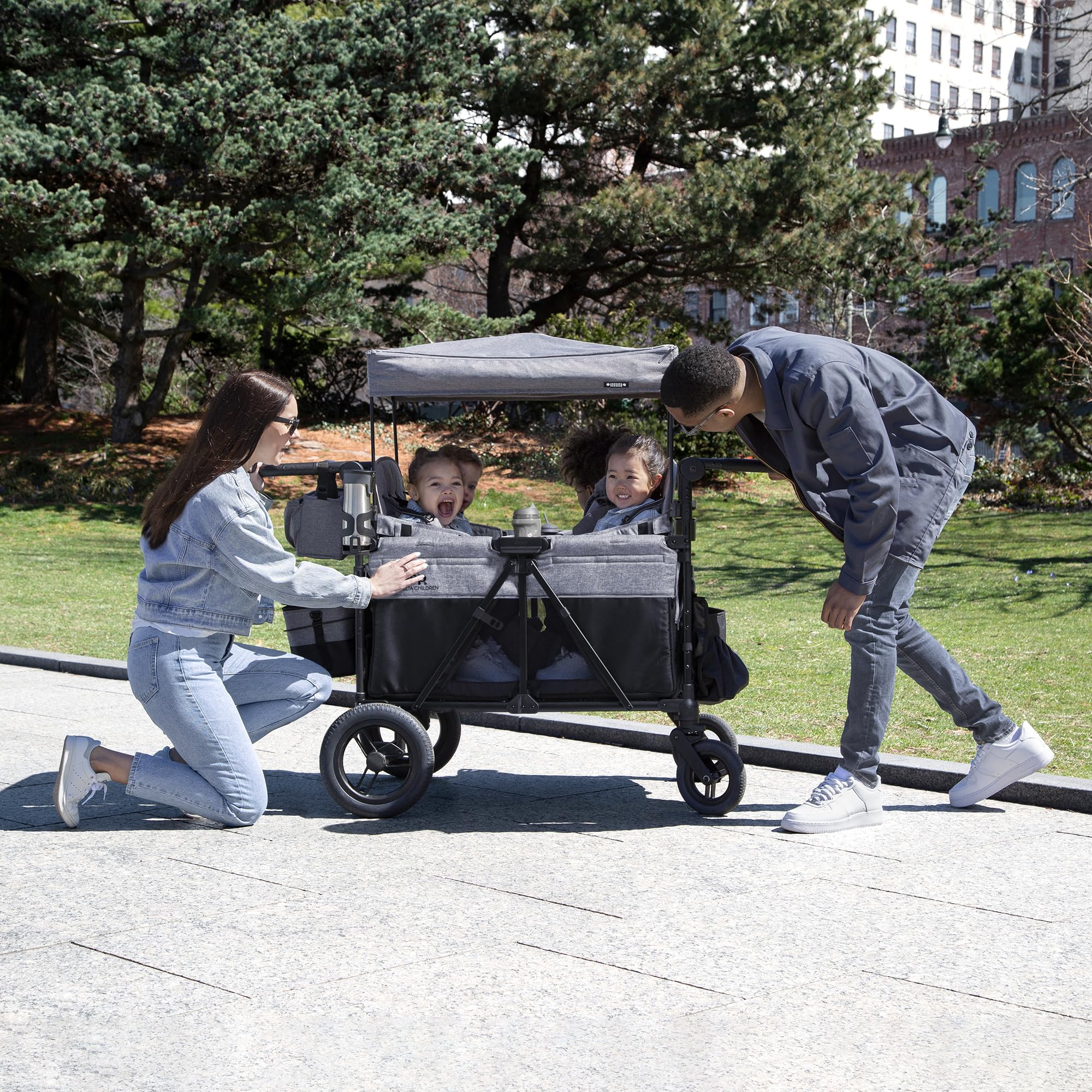 2026 Jeep Wrangler Deluxe 4 Seater Stroller Wagon by Delta Children