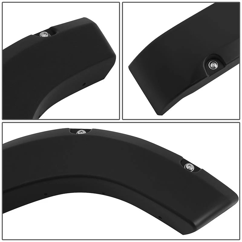 Pocket Style Black Fleetside Fender Flares 07-13 GMC Sierra 1500 2500HD 3500HD