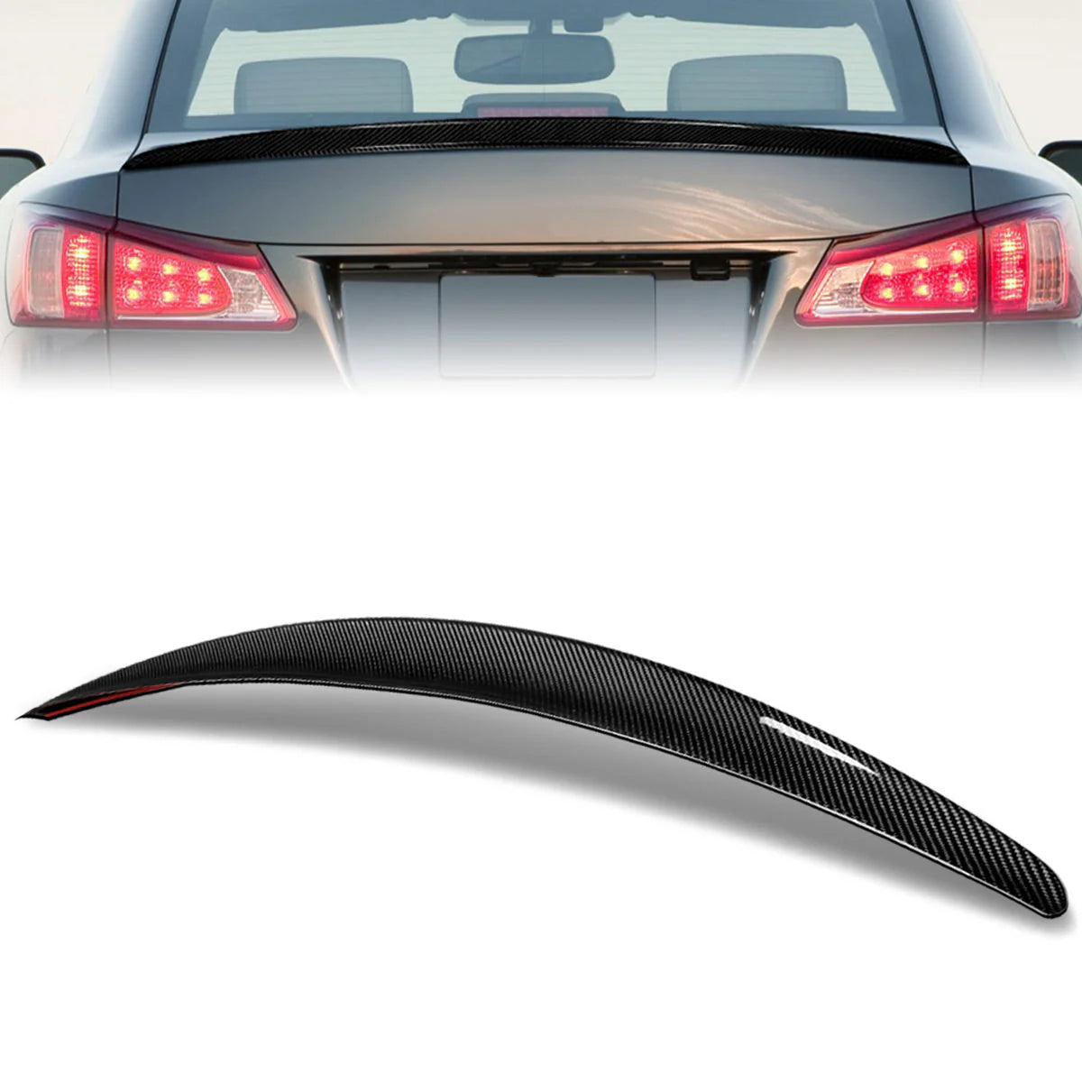 STP-Style Carbon Fiber Rear Trunk Lid Spoiler 06-13 Lexus IS250 IS350 , 08-14 IS-F Sedan