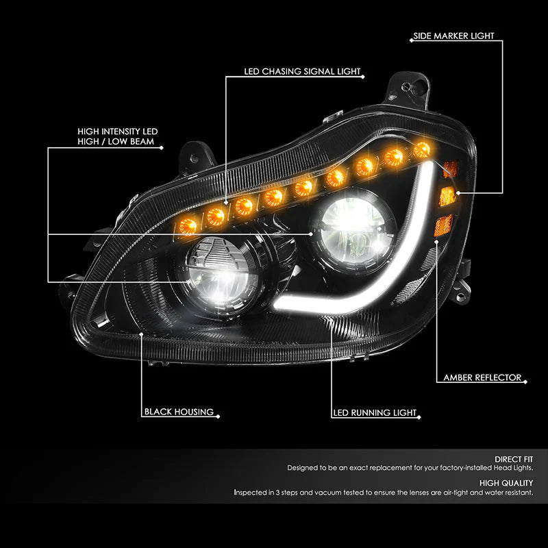 LED DRL Sequential Headlights 13-21 Kenworth T680