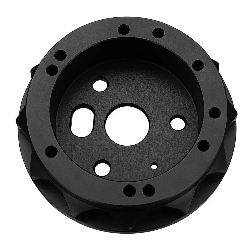 65-69 Ford Mustang 67-74 Bronco Aluminum Steering Wheel Hub Adapter - Black