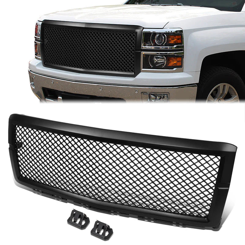 Diamond Mesh Front Grille 14-15 Chevy Silverado 1500