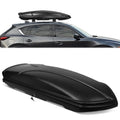 Black Roof Lockable Cargo Box w/Key Mounting Brackets Fits model w/ Roof Rails Only