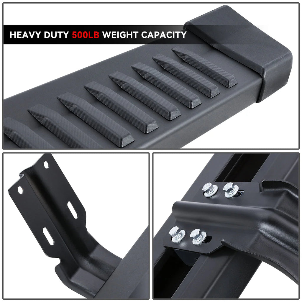 6 in. Wide Flat Step Running Boards 99-16 Ford F250 F350 F450 Super Duty Crew Cab