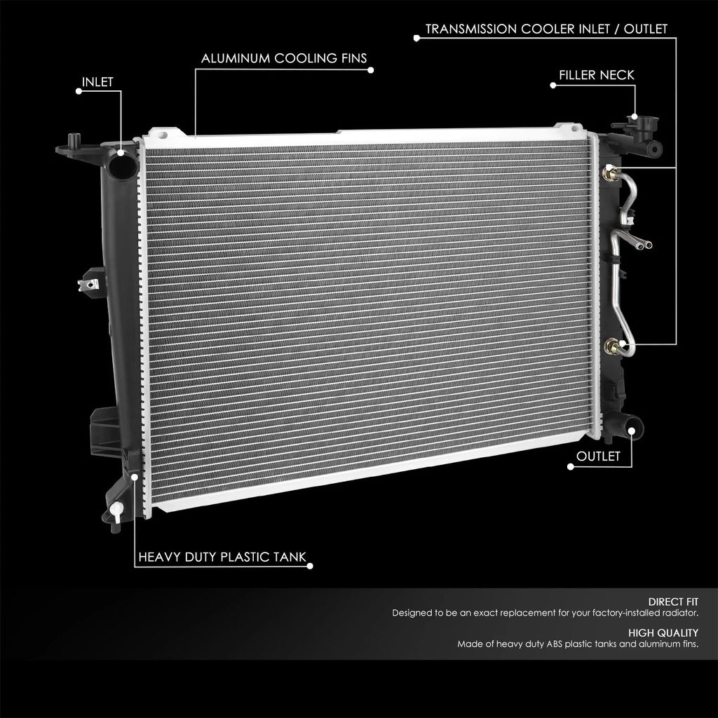 13388 Replacement Radiator 10-14 Hyundai Genesis Coupe 3.8L AT