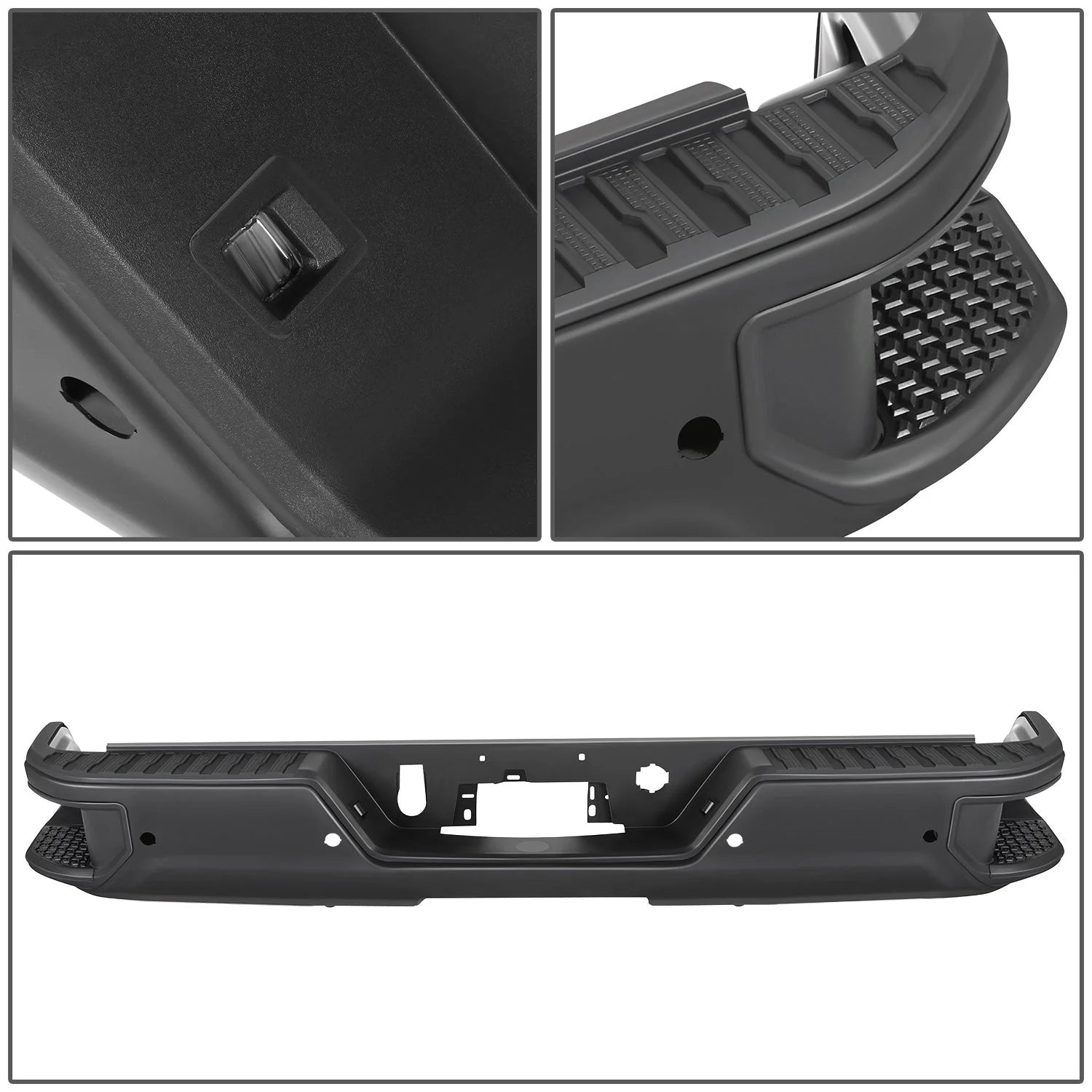 Rear Step Bumper w/License Plate Lights 19-23 Chevy/GMC Silverado Sierra 1500