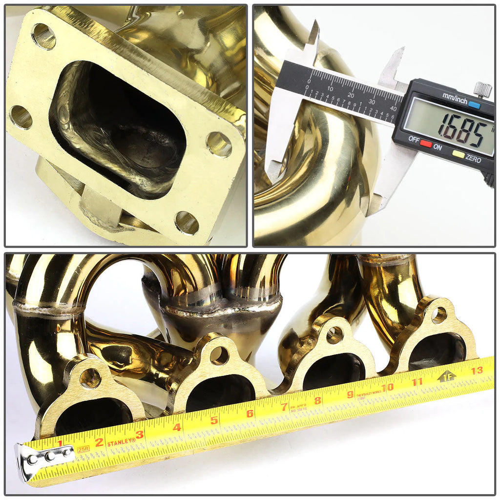88-91 Honda CRX 88-00 Civic D15 D16 T3 Turbo Manifold w/38mm Port - Stainless Steel