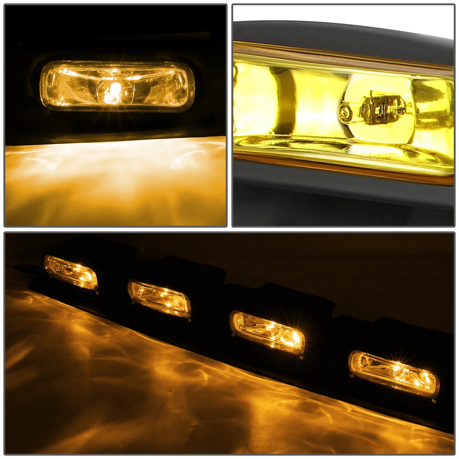 Amber Lens Roof Mounted Fog Light w/ Switch 38 in. X 9 in. X 4 in.