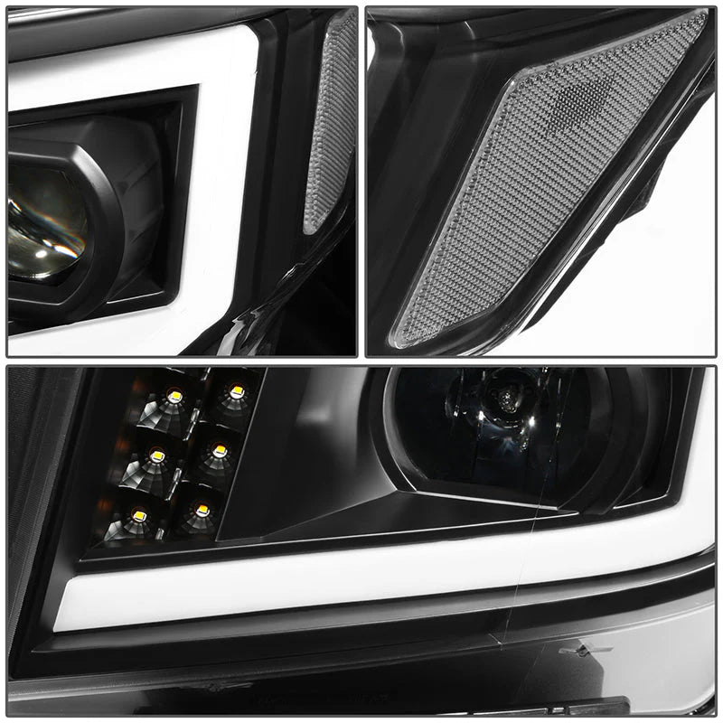 LED DRL Projector Headlights 16-22 Nissan Titan, Titan XD