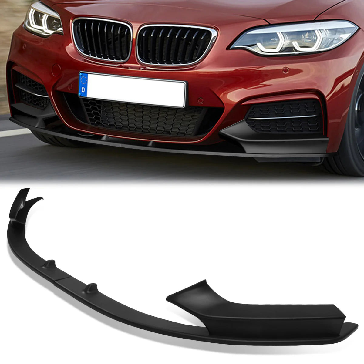 M-Sport Style Front Lip Spoiler 14-21 BMW 2-Series F22 F23