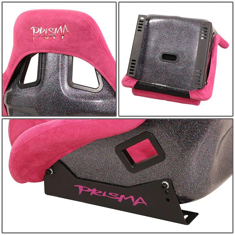 Vegan Micro Fiber Fixed Back Racing Bucket Seat Universal