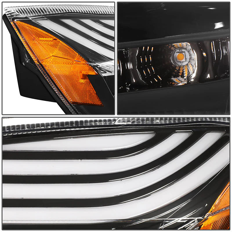 LED DRL Halo Sequential Projector Headlights 18-21 Freightliner Cascadia