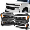 LED DRL Projector Headlights 19-21 Chevy Silverado 1500