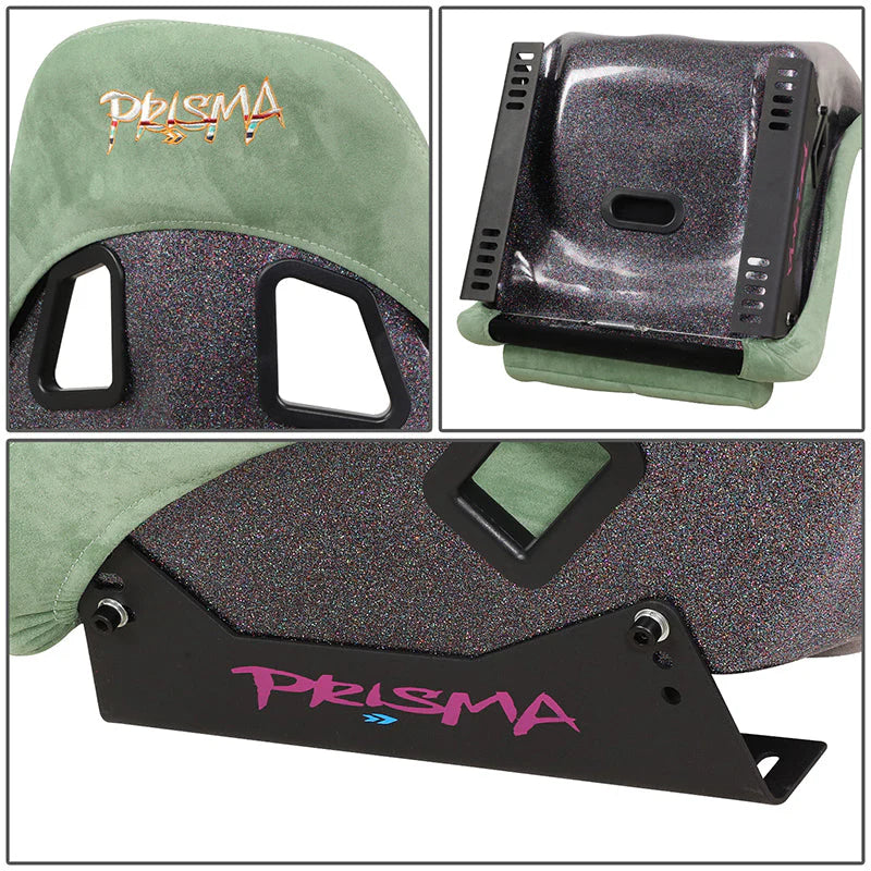 Vegan Micro Fiber Fixed Back Racing Bucket Seat Universal