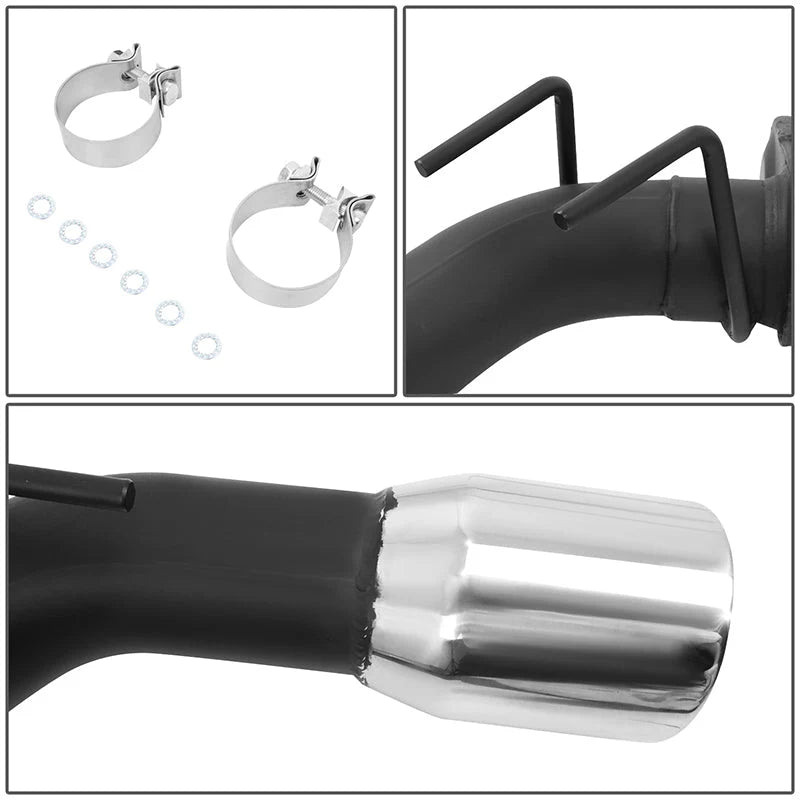 Axle-back Exhaust Systems w/4 in. OD Stainless Steel Muffler Tip 10-15 Chevy Camaro 6.2L 2Pcs