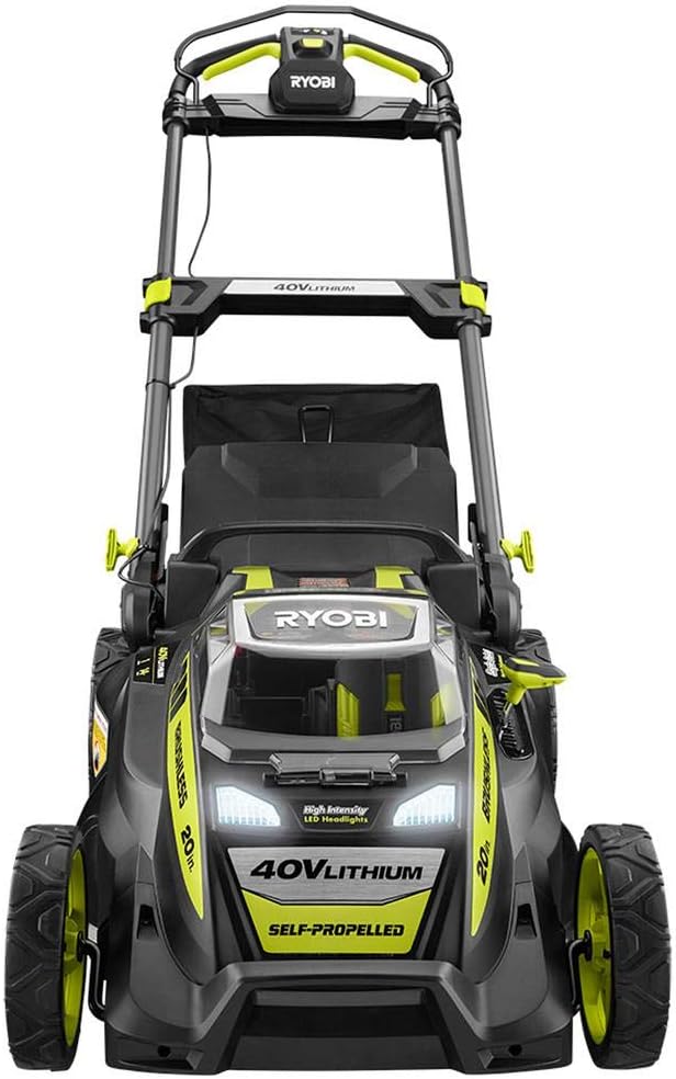 2026 20" RY40190 40-Volt Brushless Lithium-Ion Cordless Battery Self Propelled Lawn Mower with 5.0 Ah Battery and Charger Included