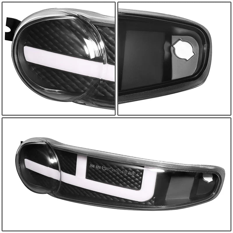 LED DRL Switchback Headlights 01-06 GMC Yukon Sierra 1500 Denali