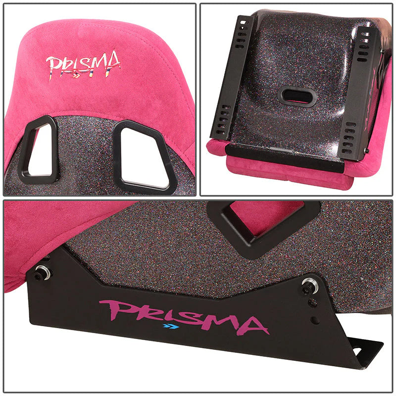 Vegan Micro Fiber Fixed Back Racing Bucket Seat Universal