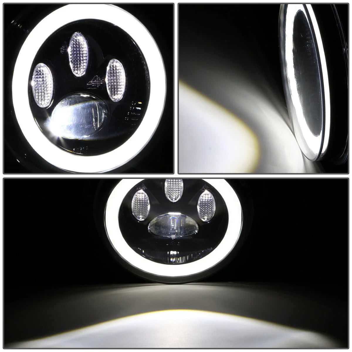 LED Halo Projector Fog Lights w/ Switch Wiring Harness 03-07 GMC Sierra 1500-3500 Classic