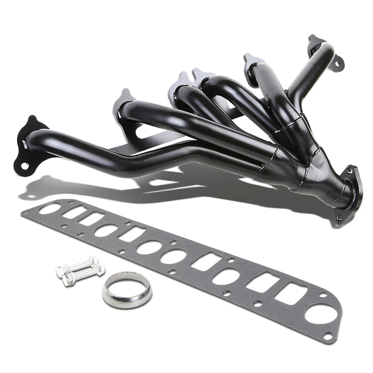 91-99 Jeep Wrangler Grand Cherokee YJ XJ ZJ 4.0L 6-2-1 Exhaust Header - Stainless Steel - Black