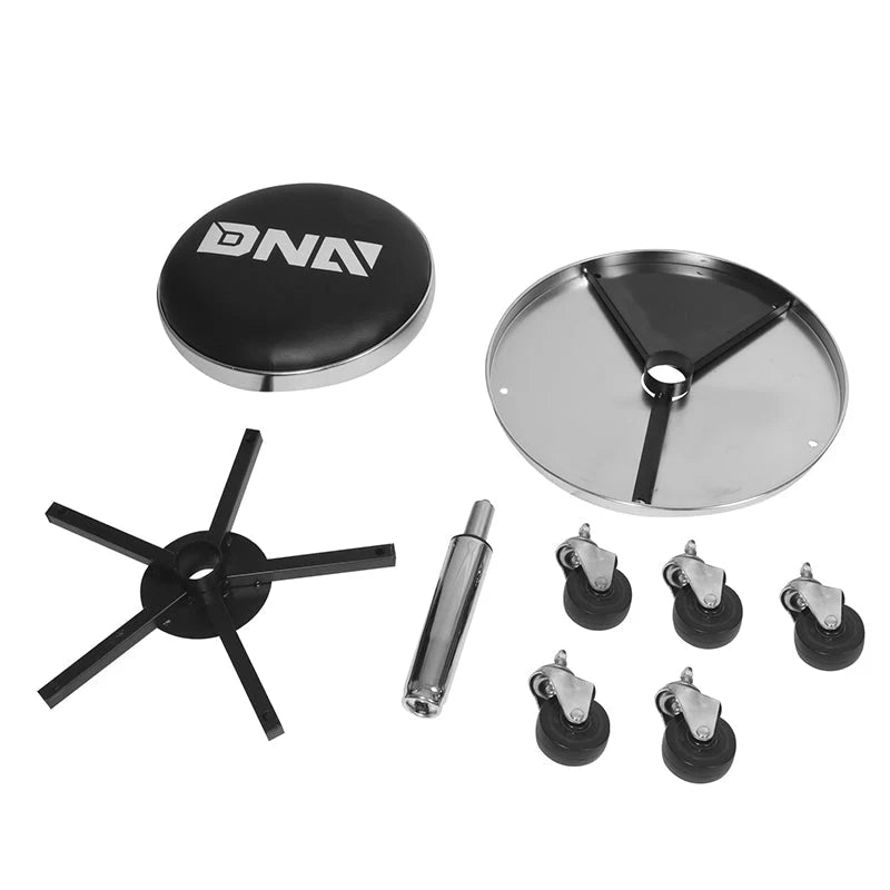 Adjustable Rolling Pneumatic Creeper Stool Seat w/Tool Tray