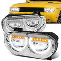 LED DRL Halo Headlights 08-14 Dodge Challenger