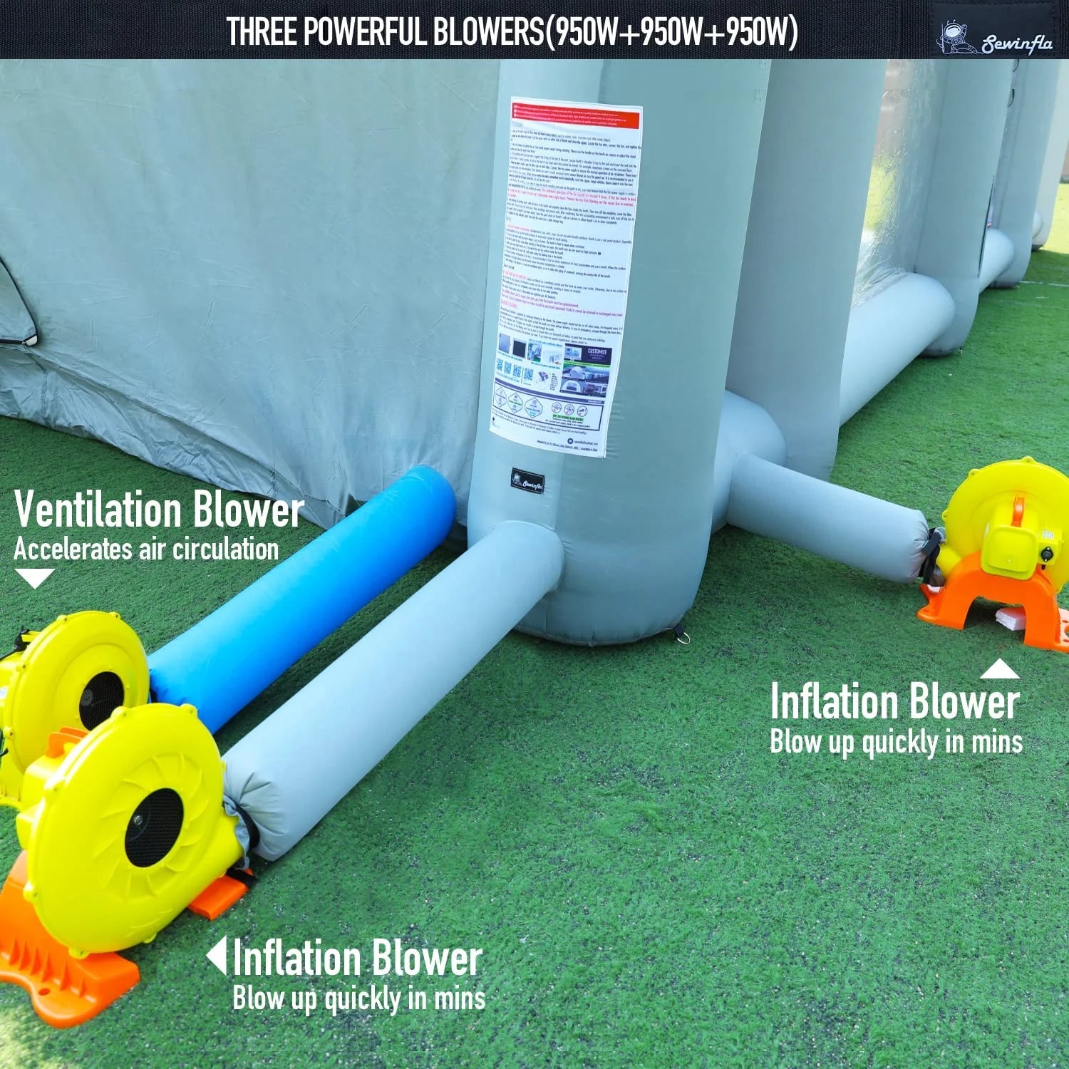 2026 30x20x13Ft Inflatable Paint Booth with Blowers & Air Filter System – Professional Spray Tent