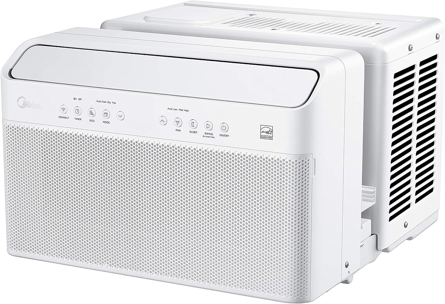 2026 Midea U-Shaped Inverter Window Air Conditioner 12,000BTU with Open Window Flexibility, Robust Installation,Extreme Quiet, 35% Energy Saving, Smart Control, Alexa, Remote, Bracket Included (Renewed)