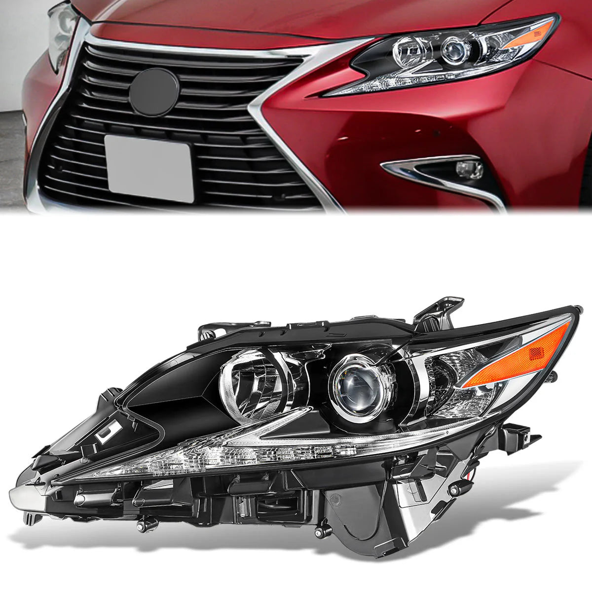 Factory Style LED DRL Projector Headlight (Left) 16-18 Lexus ES300H, Lexus ES350