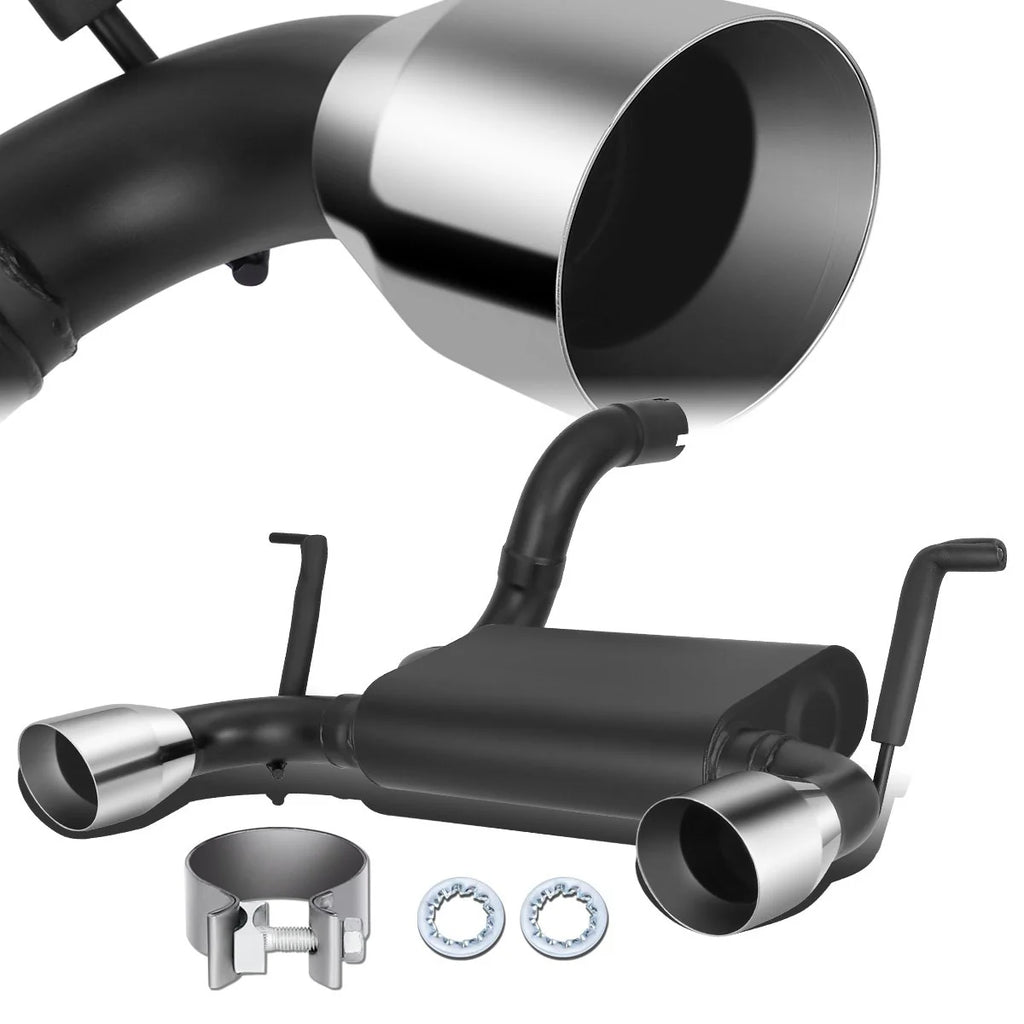 Axle-Back Exhaust System 3.6L w/4 in. OD Stainless Steel Muffler Tip 18-22 Jeep Wrangler JL