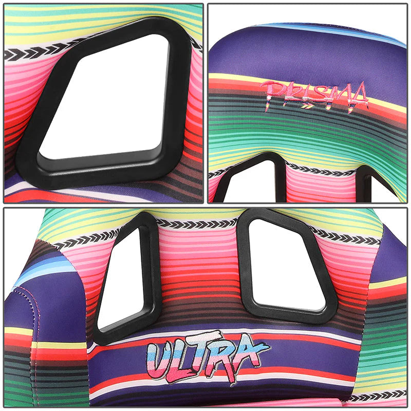 Vegan Micro Fiber Fixed Back Racing Bucket Seat Universal