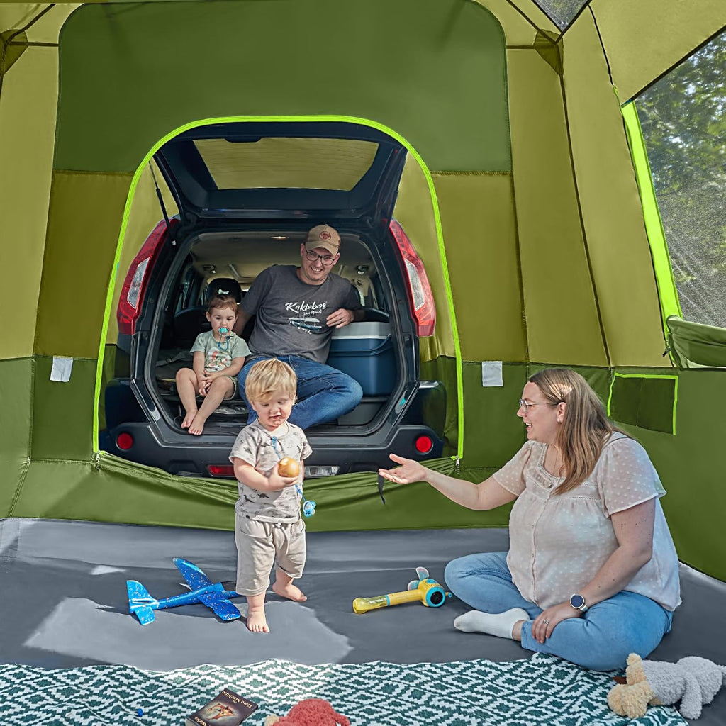 2026 5-9 Person SUV Tent with Screen Porch and Awning for Family Camping, Weather Resistant and Portable Van or Car Tent, Includes Rainfly and Storage Bag, 13' W X 10' L X 7.1' H