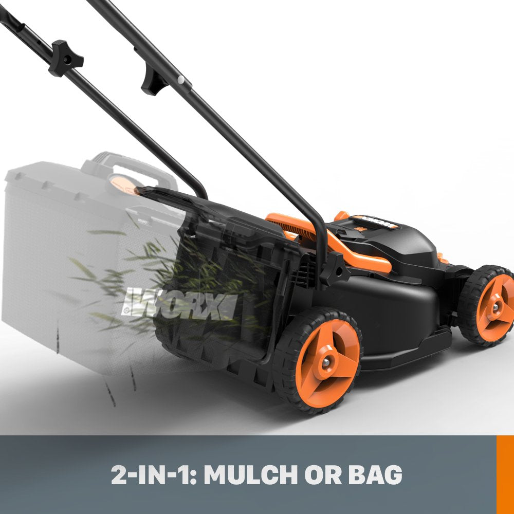 2026 40V Cordless Lawn Mower 14′′ with Intellicut, Mulching, 2x20V 4.0Ah Batteries and Charger Included