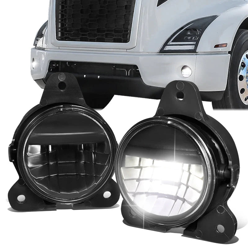 LED Clear Lens Fog Lights 18-20 Volvo VNR 300 400 640