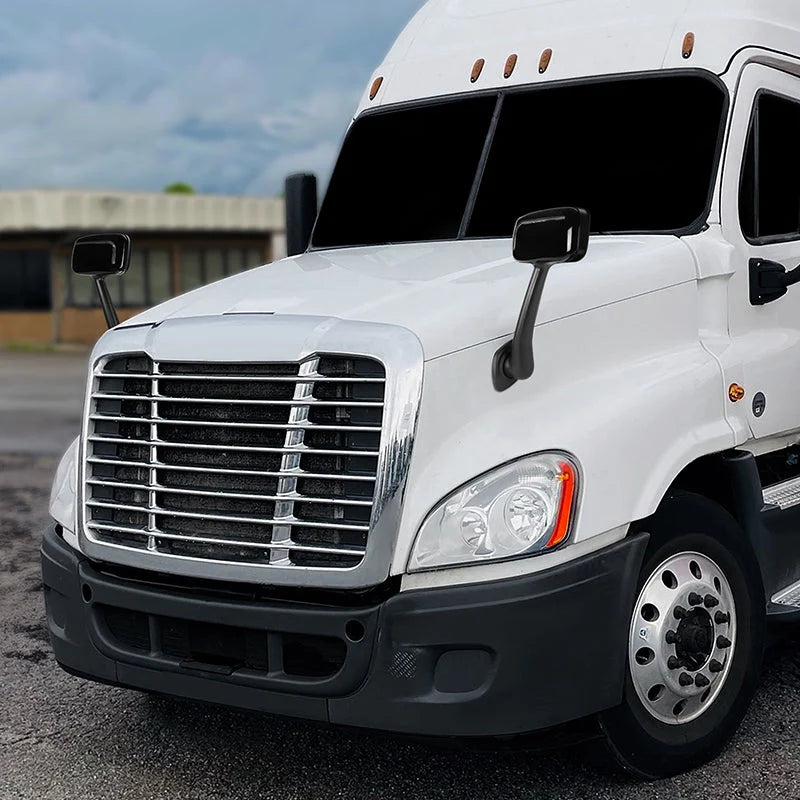 Performance Series Side Hood Mirrors (Black) 08-17 Freightliner Cascadia