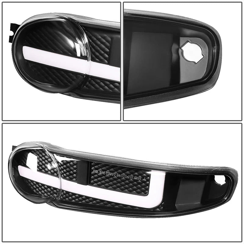 LED DRL Switchback Headlights 01-06 GMC Sierra 1500 Yukon Denali
