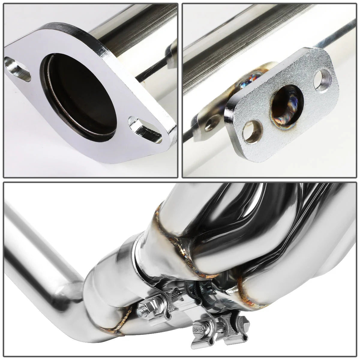 86-92 Toyota Supra 3.0L Non Turbo 6-2-1 Exhaust Header w/O2 Sensor Bungs - Stainless Steel