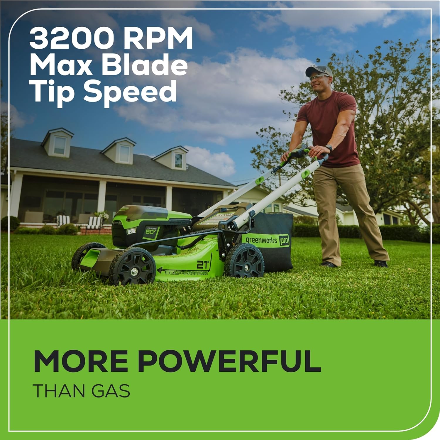 2026 60V 21” Cordless (Self-Propelled) Lawn Mower , 2 x 4.0Ah Batteries and Dual Port Rapid Charger