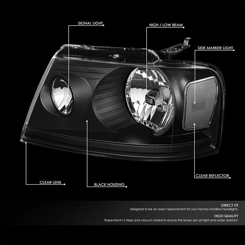 Factory Style Headlights 04-08 Ford F-150, 06-08 Lincoln Mark LT