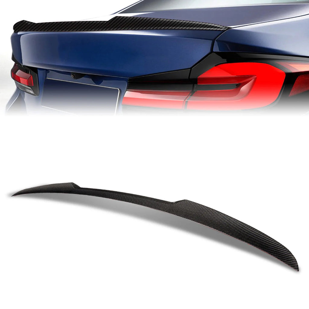 M4 Duck Bill Carbon Fiber Rear Trunk Lid Spoiler 17-21 BMW 5-Series G30 Sedan