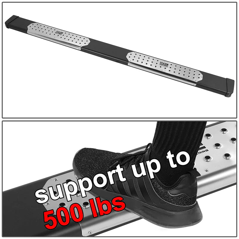 6.5 in. Wide Flat Step Running Boards 11-22 Ram 1500 2500 3500 4Dr Crew Cab